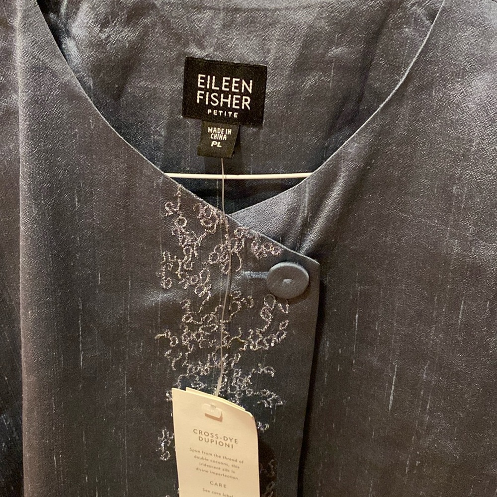 Eileen Fisher jacket blue size PL